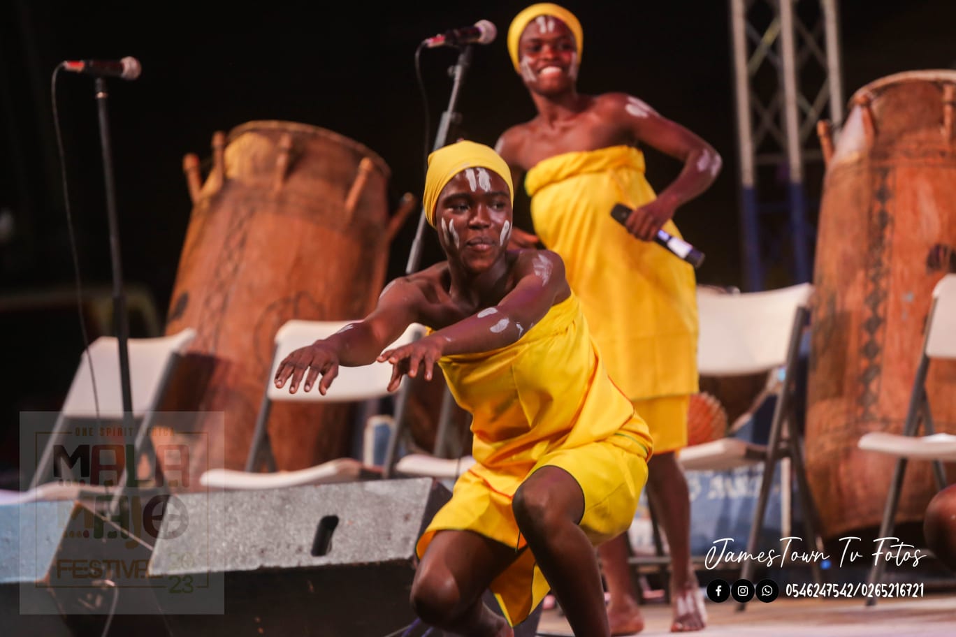 Festival participants celebrating Ghanaian culture